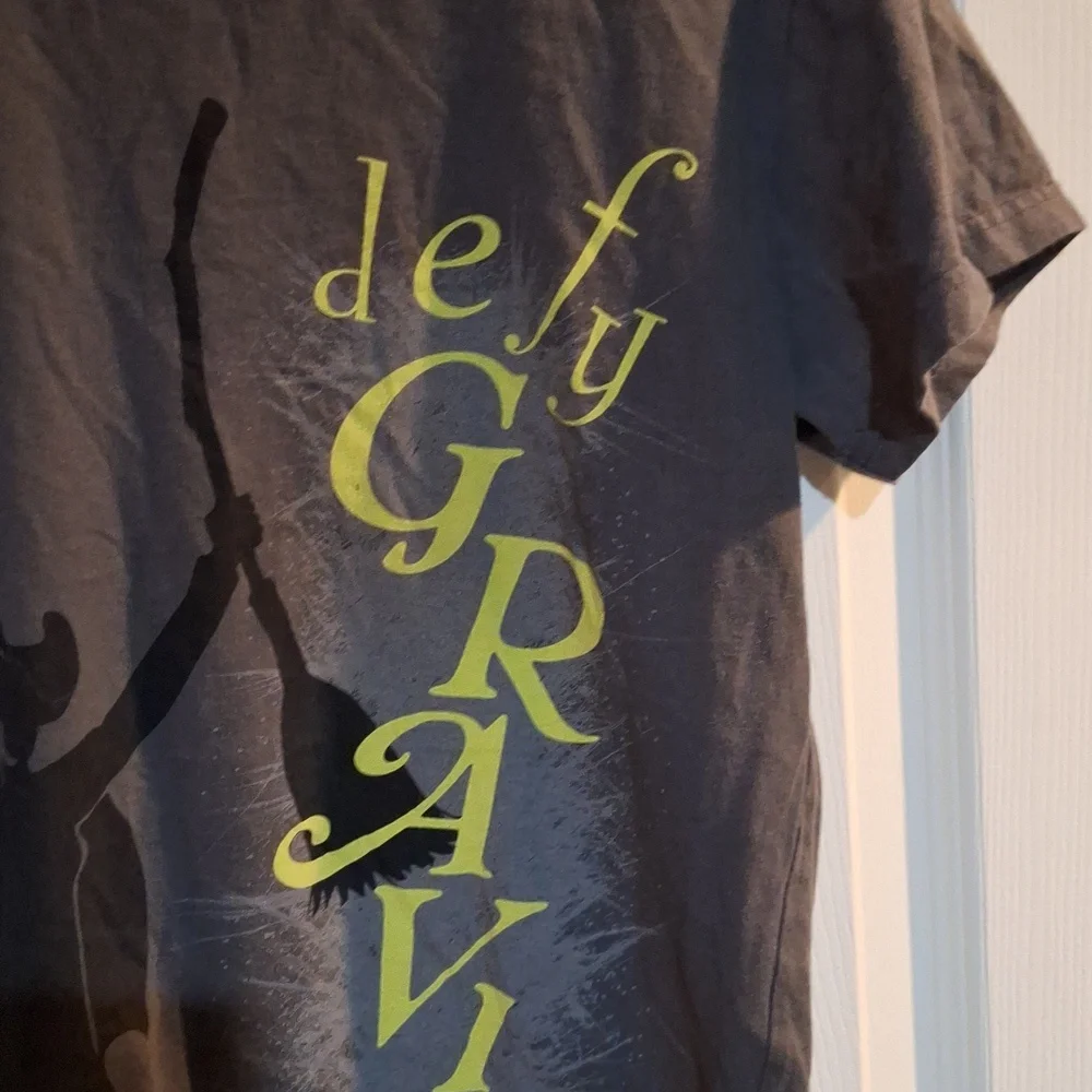 Gray Defy Gravity Wicked Tee Shirt Large